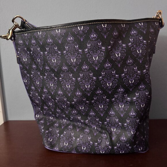 Dooney & Bourke Haunted Mansion Wallpaper Hobo Purse - Picture 3 of 4